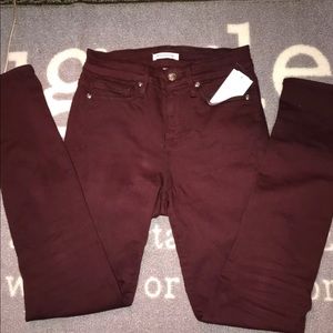 Good American Good Legs burgundy jeans
